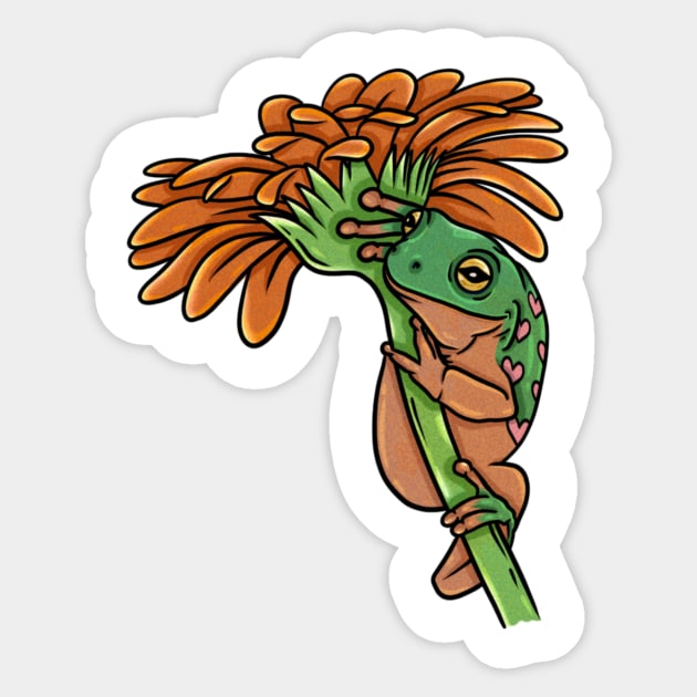 Froggy Dude 1 Sticker by addelinreplogle